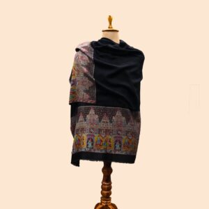 Black Darbari Pashmina Stole